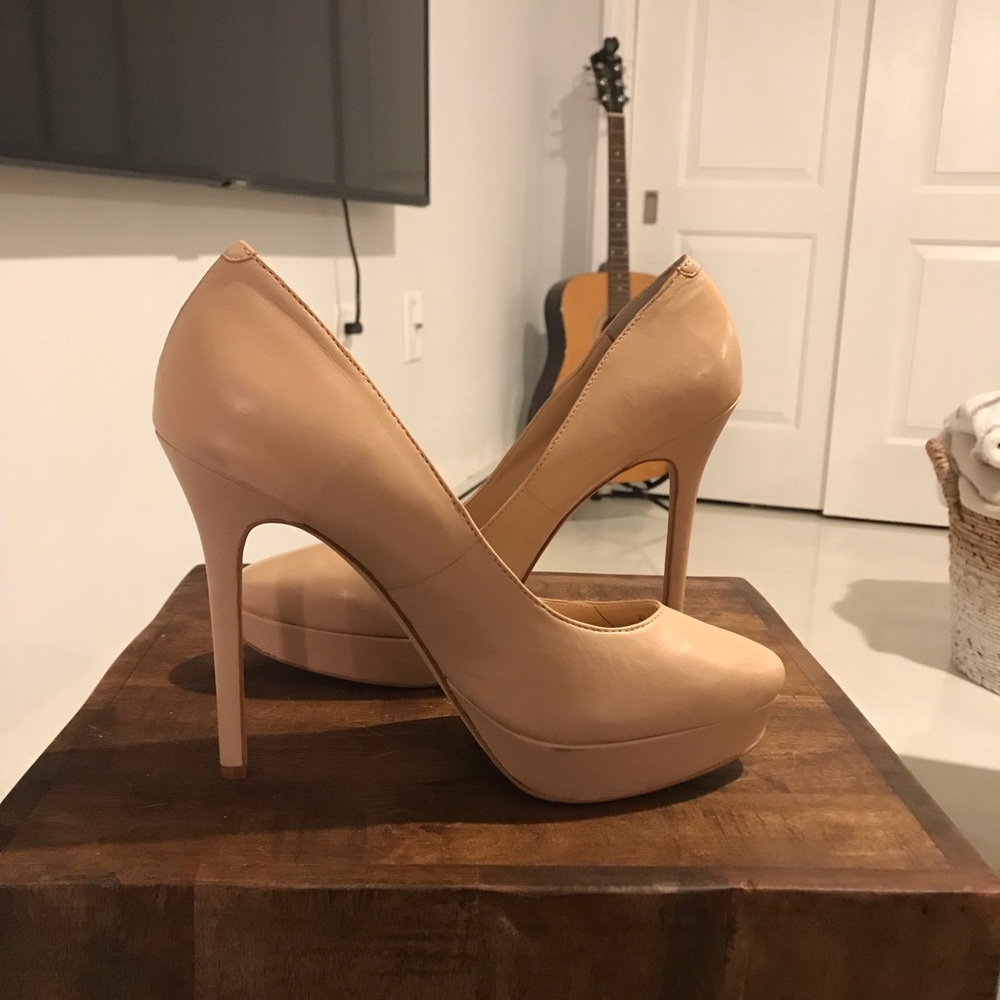 Vince Camuto Nude Platform Pumps